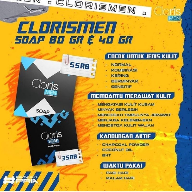 Clorismen Soap Facial wash skincare pria