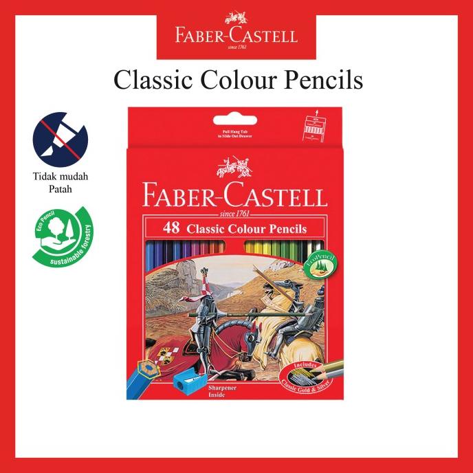 

(COD) Faber Castell Classic Colour Pencils set 48 Pensil Warna
