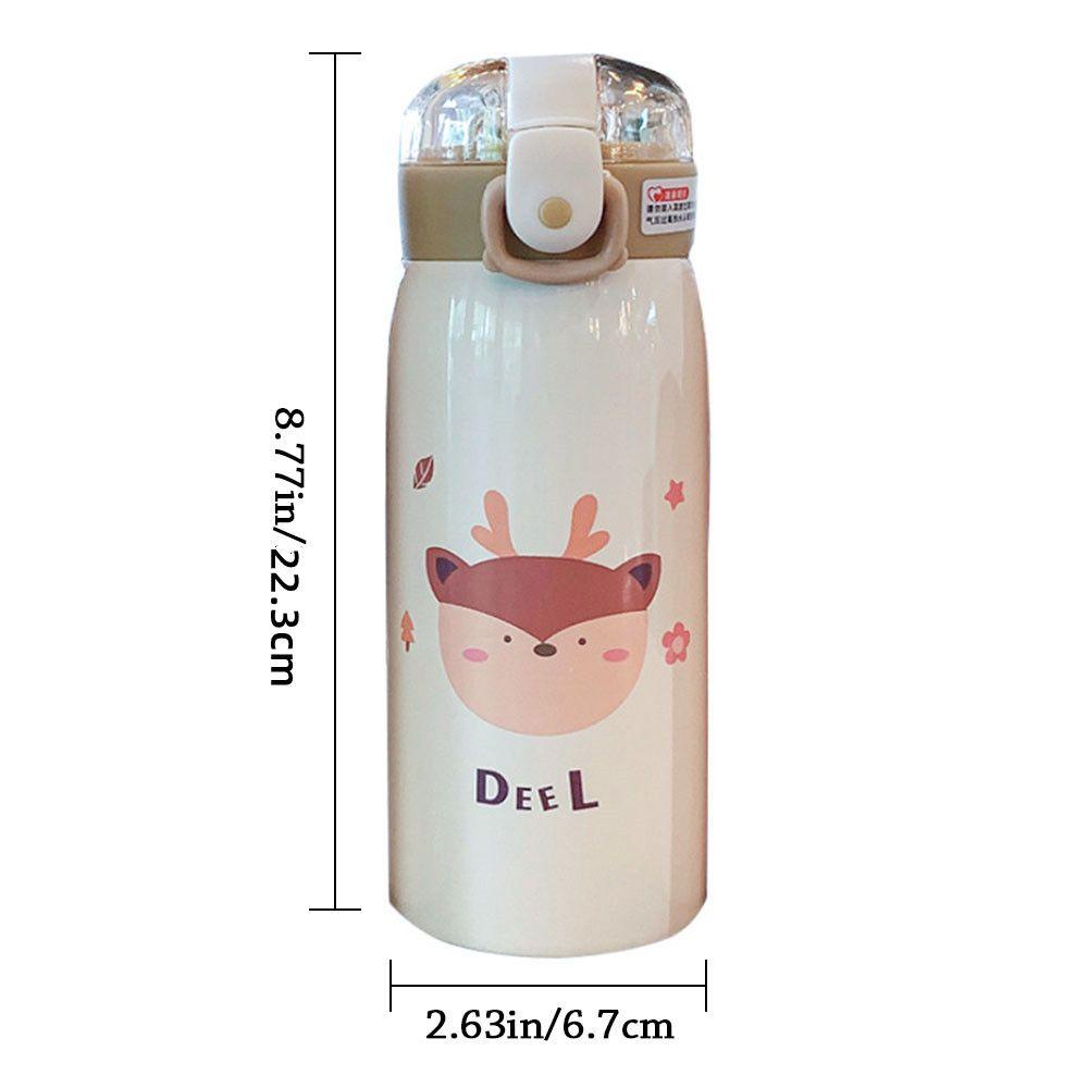 Solighter Botol Minum Vacuum insulated 500ml Motif Kartun Bahan Stainless Steel