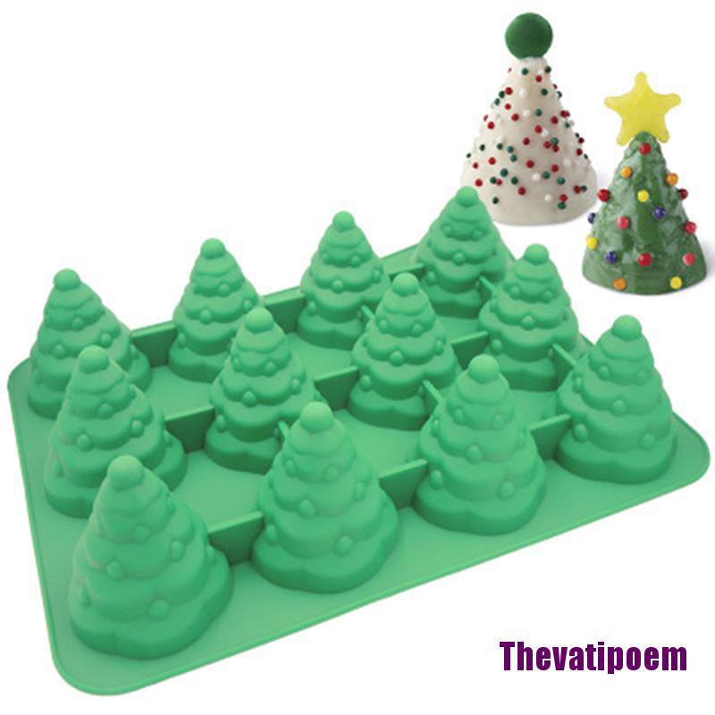 Tham 3d Christmas Tree Fondant Cake Moulds Silicone Mould Resin Clay Moulds Shopee Indonesia