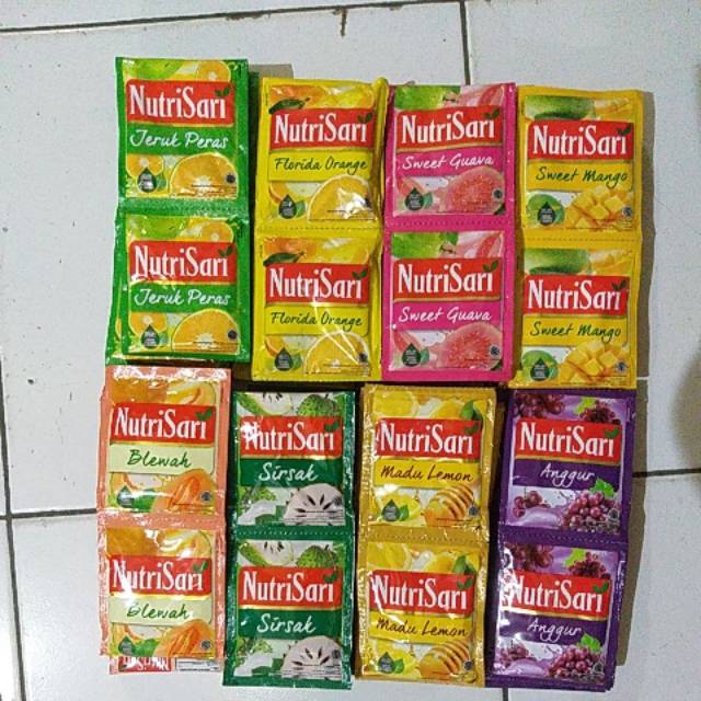 

Nutrisari all varian rasa 1 rt 10 bks x 27 gr