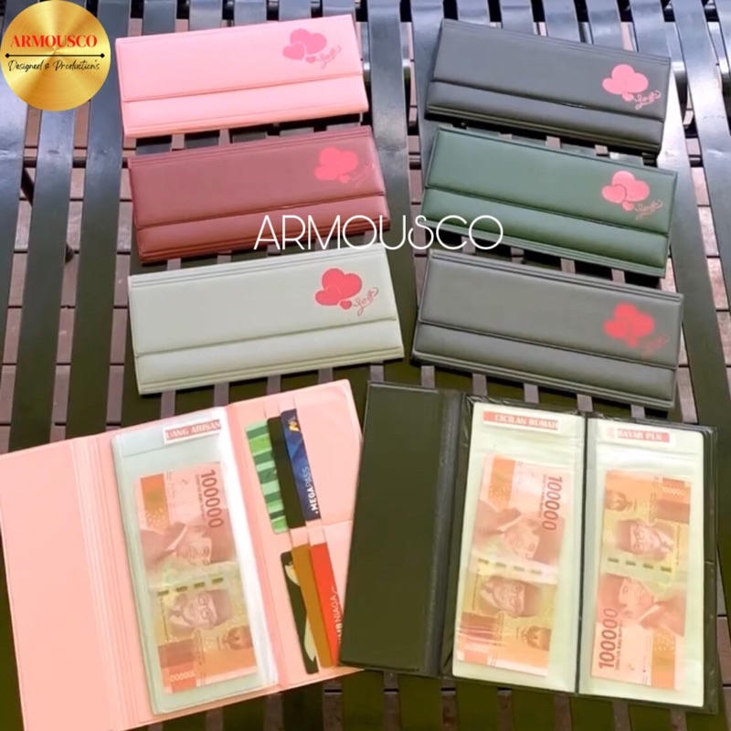 DOMPET ORGANIZER KEUANGAN BULANAN TERLENGKAP/ DOMPET PINTAR PENGATUR KEUANGAN BULANAN / DOMPET DISIPLIN PENGATUR KEUANGAN BULANAN LOVE EDITION