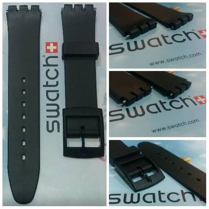 Swatch Strap Black - Tali Jam Tangan Swatch Size 17