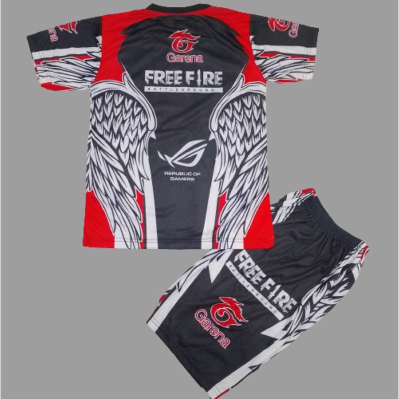 Setelan Jersey Bnl Free Fire Full PRINTING Pendek Setelan Baju Kaos Anak Laki Laki