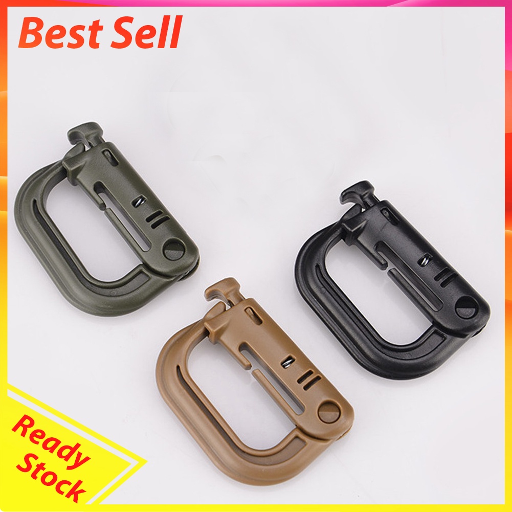 Lightweight Outdoor D-Shape Backpack Carabiner Plastic Steel Hanging Clasp