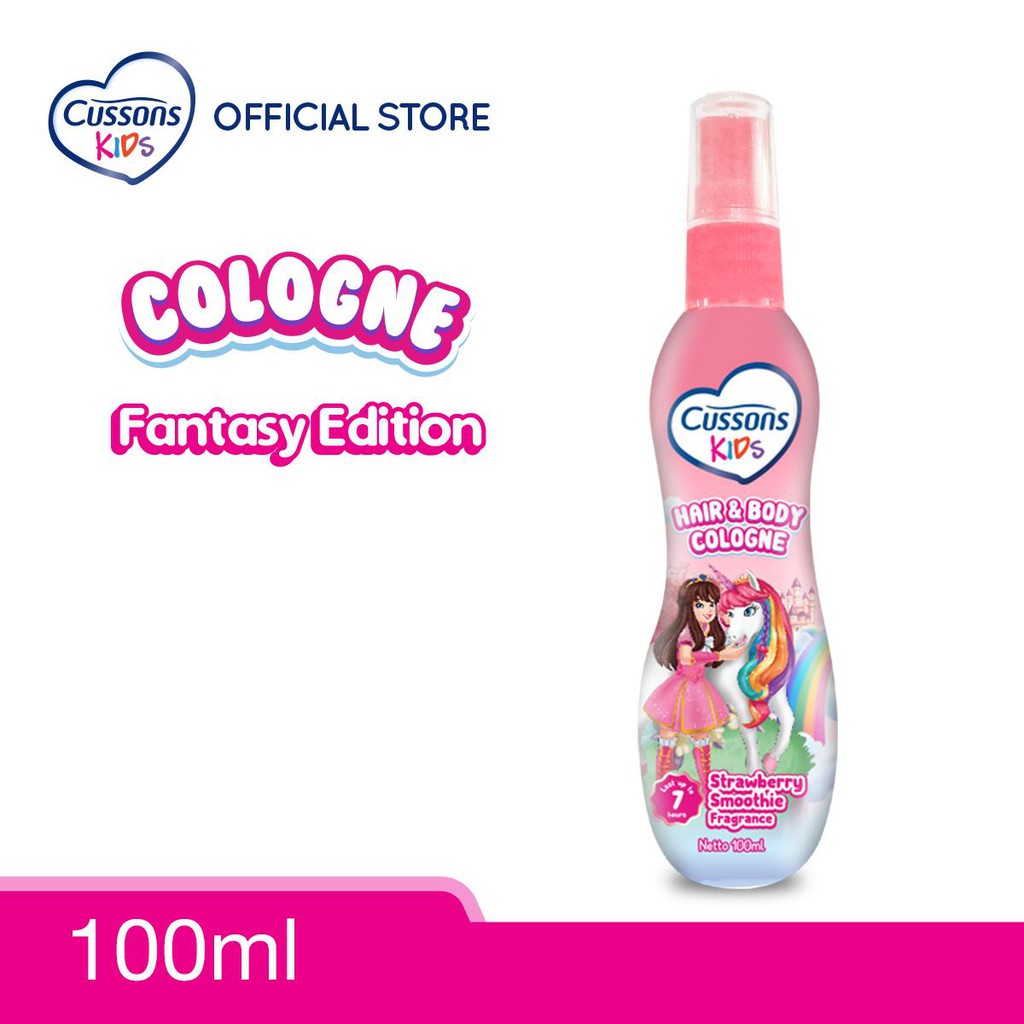 CUSSONS KIDS HAIR &amp; BODY COLOGNE 100ML UNGU PINK BIRU SOFT SMOOTH FRESH NOURISH BERRY 100 APPLE STRAWBERRY