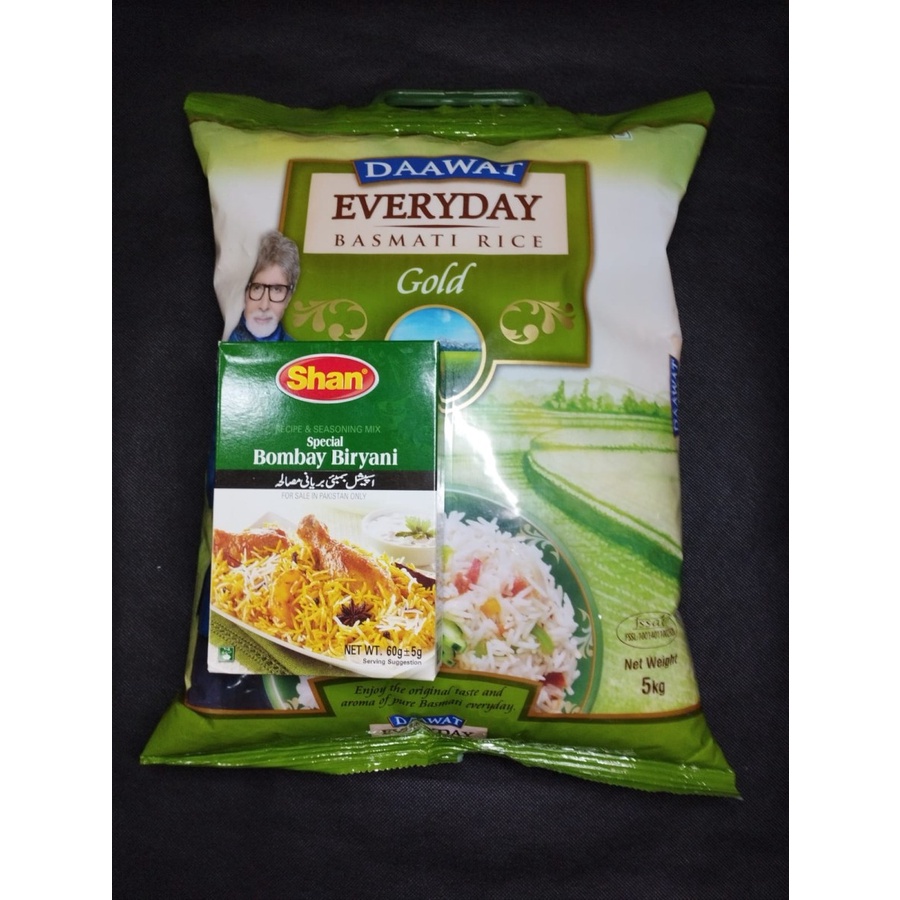 

Beras Basmati Daawat Everyday 5 Kg + Bumbu Shan Bombay