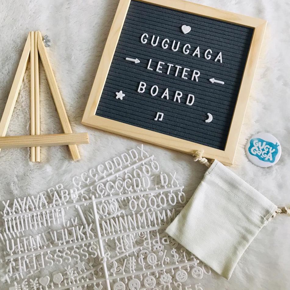 

>Z21170) GUGUGAGA | Letter Board / Papan Nama Bayi / Felt Letter Board / Papan Tulis Custom