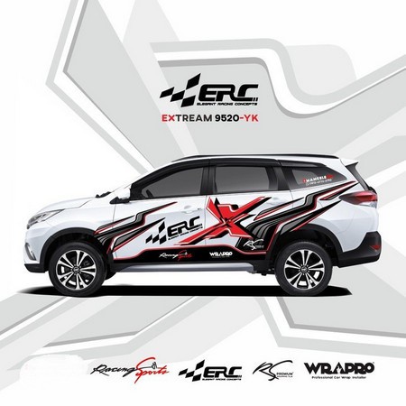 cuting stiker mobil pajero rush terios mistubishi x pander terlaris