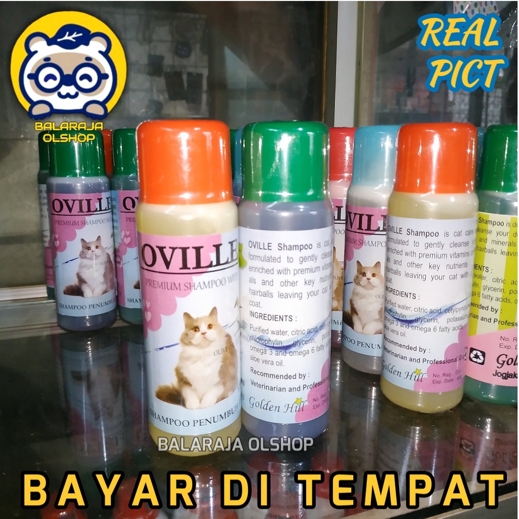 SHAMPO KUCING PENUMBUH BULU RONTOK MELEBATKAN BULU KUCING OVILLE PREMIUM SHAMPOO 125ML