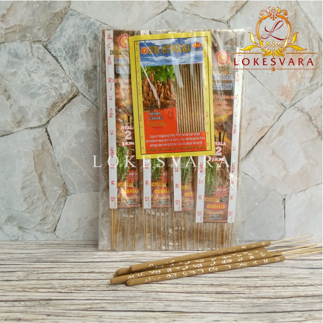 Dupa Hio Wangi Harum Aromaterapi Dubali Astungkara Gaharu 28cm Cokelat