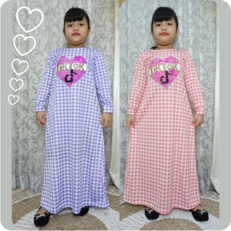 Baju Gamis Anak Kotak-kotak Gamis Anak Tiktok