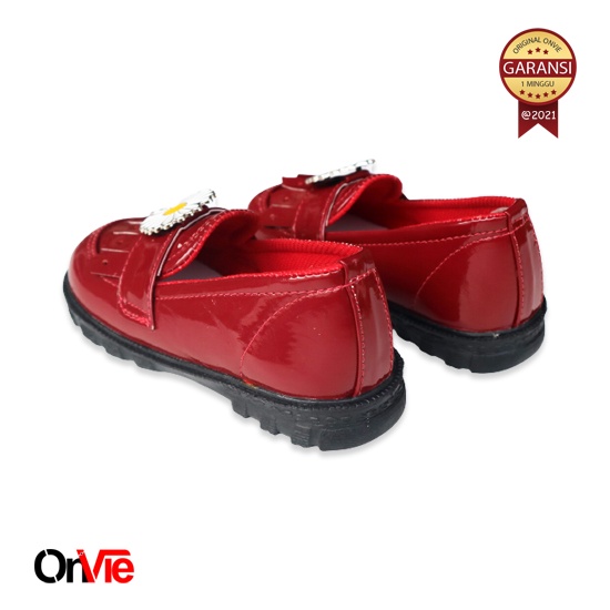 Sepatu Domart Anak Sepatu Loafers Anak Variasi Bunga Daishi Lucu / Sepatu Formal Slipon Anak