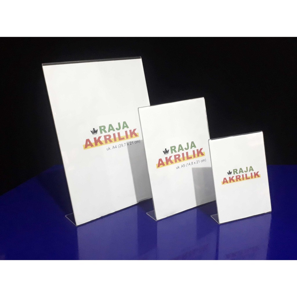 

Acrylic tentcard bentuk L paket hemat