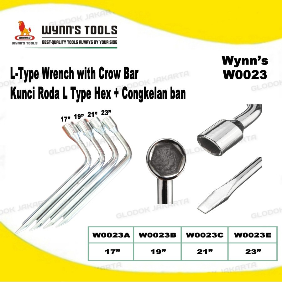 Kunci Roda Ban Mobil 17inch,19inch,21inch,23inch Hex dan Min Wrench