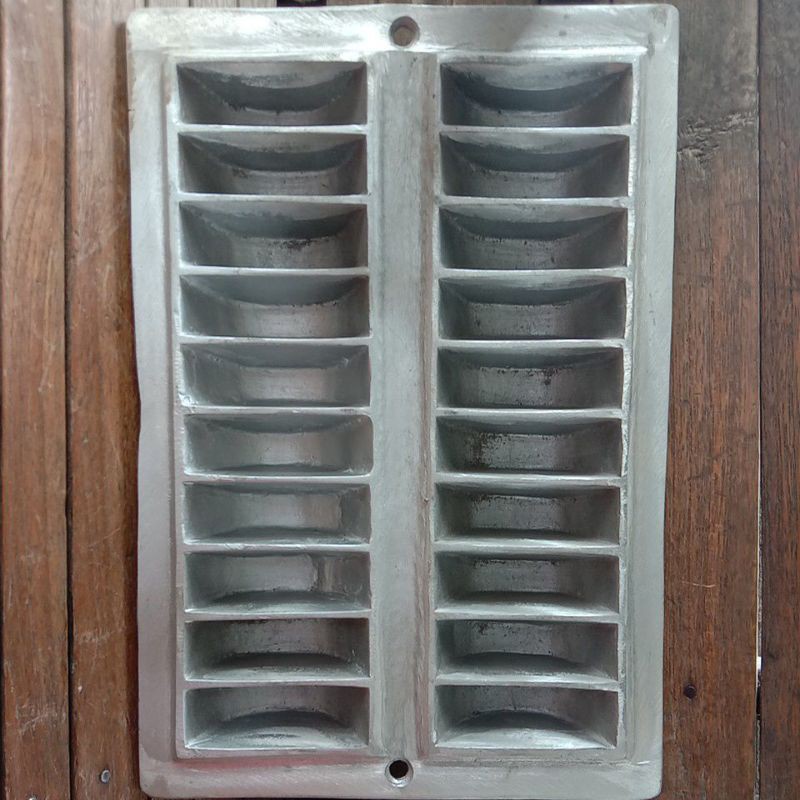 CETAKAN PUKIS KECIL/KUE PANCONG DAN TUTUP(ALUMINIUM ASLI)