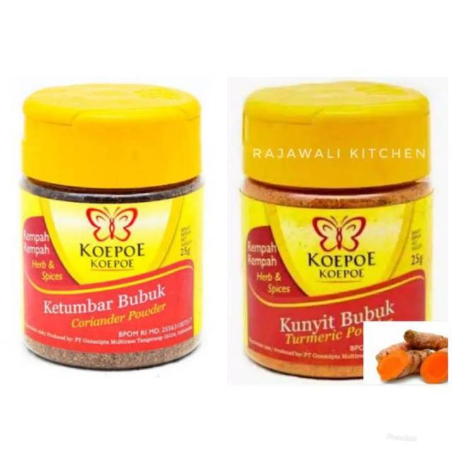 

Ketumbar Kunyit Bubuk KOEPOE KOEPOE 25gr Coriander -Turmeric Powder
