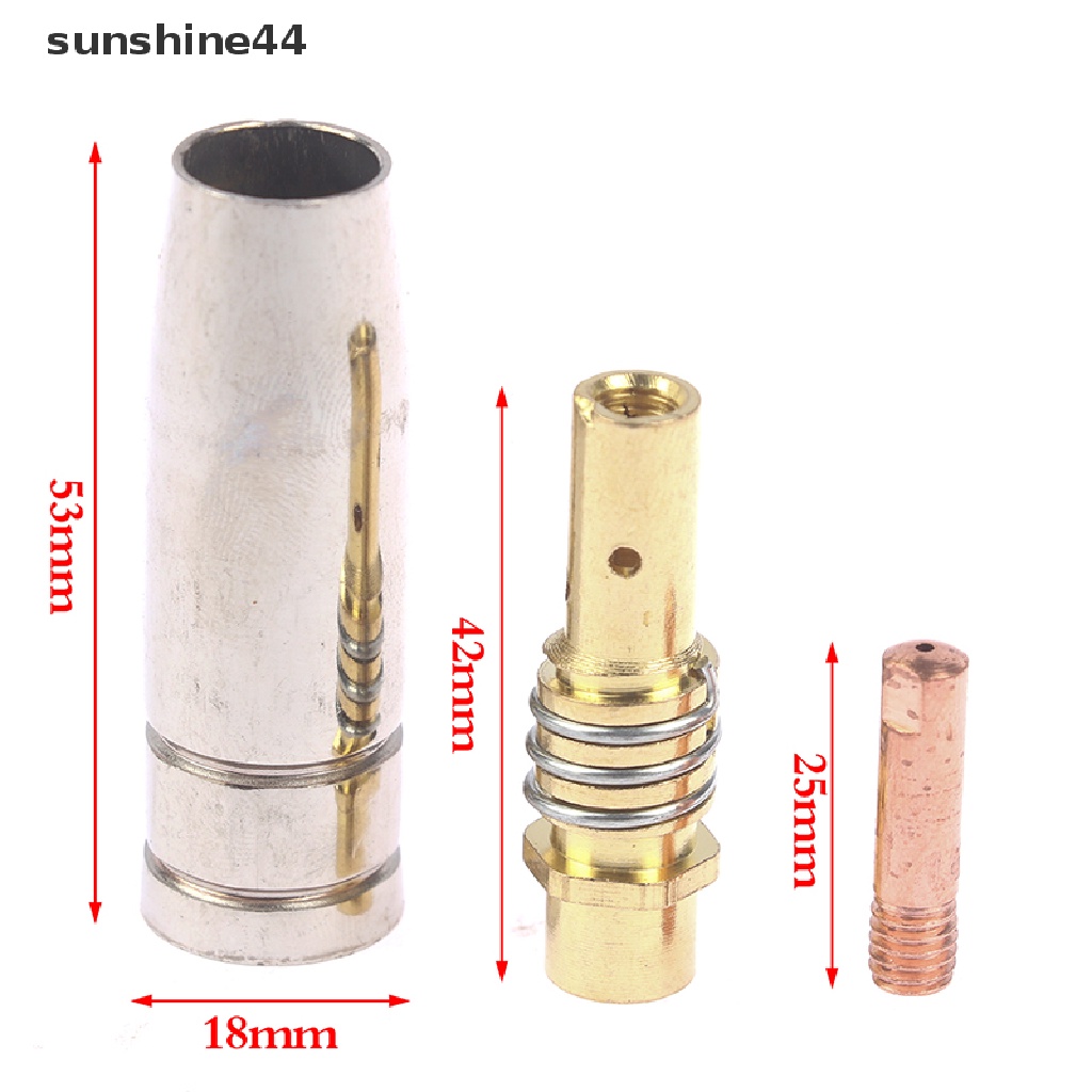 Sunshine 3pcs Nozzle Obor Las Plasma Binzel 15AK Untuk Mesin Las MIG