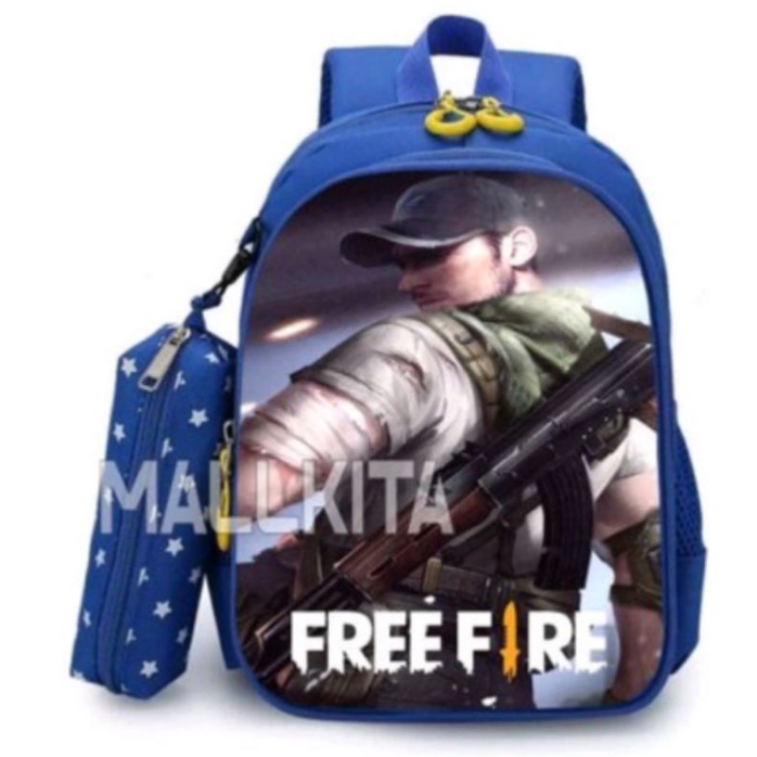 DAEYBAG-TAS RANSEL ANAK PAUD/TK/SD/SMP MOTIV PRINT FREE FIRE TREND MASA KINI