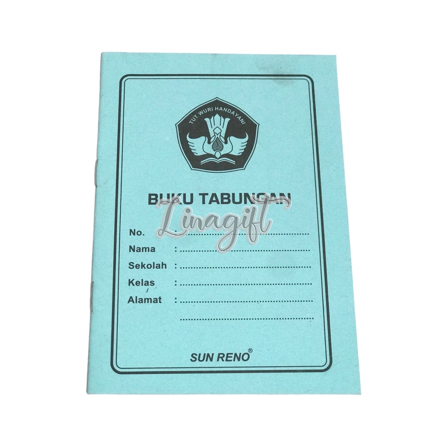 ( Buku 8 Lembar ) BUKU TABUNGAN SUN RENO - CATATAN TABUNGAN MANUAL SEKOLAH ANAK ANAK WARNA WARNI 10 x 15 CM SAVING ACCOUNT BOOK