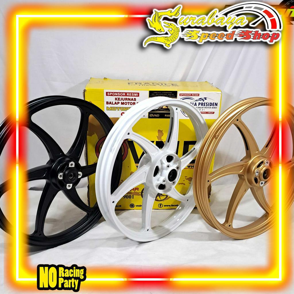VND Velg Drag Tipe Six Star 6 Palang Satria Sat 2 Tak Ukuran 160 160 Ring 17 Set Depan Belakang Orig