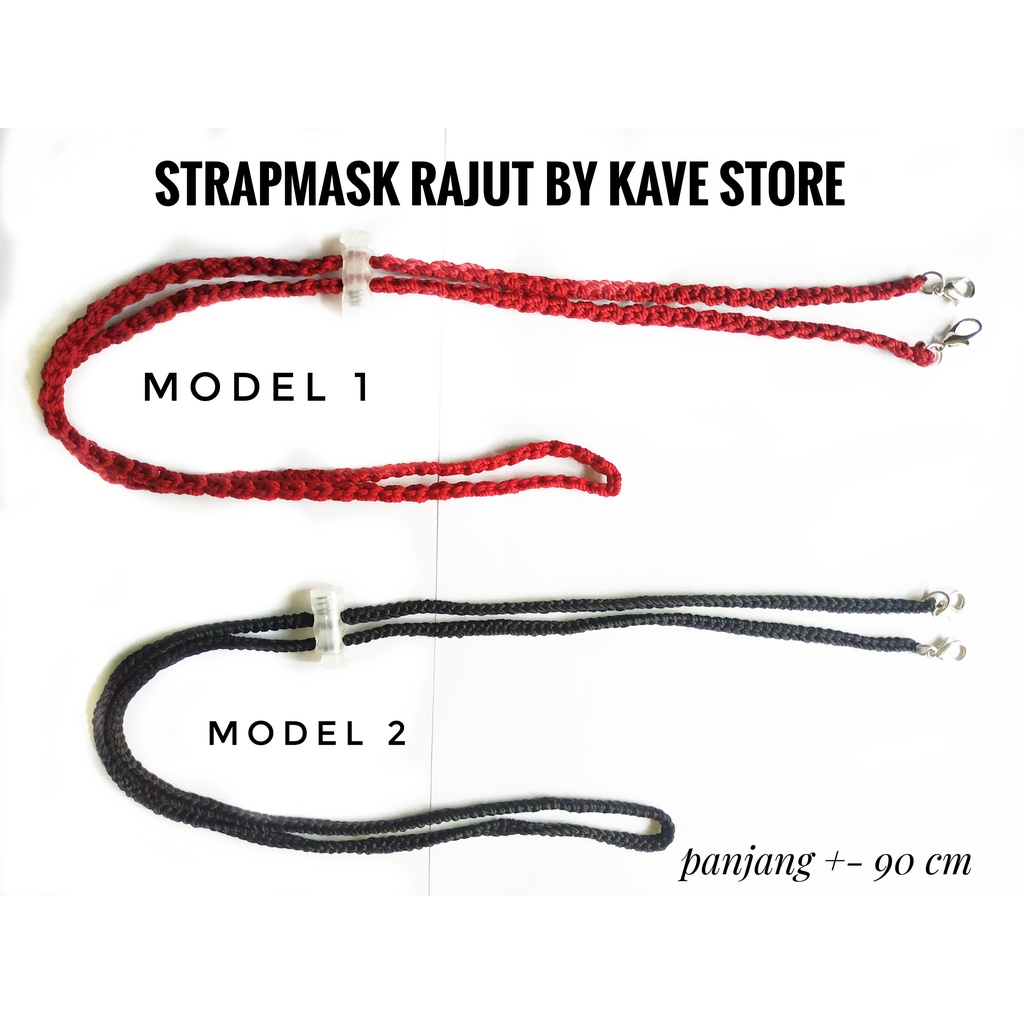 STRAP MASKER/ STRAPMASKER /STRAP MASK RAJUT/STRAPMASK SERUT/KONEKTOR/KALUNG/STRAP MASK RAJUT 2 IN 1 