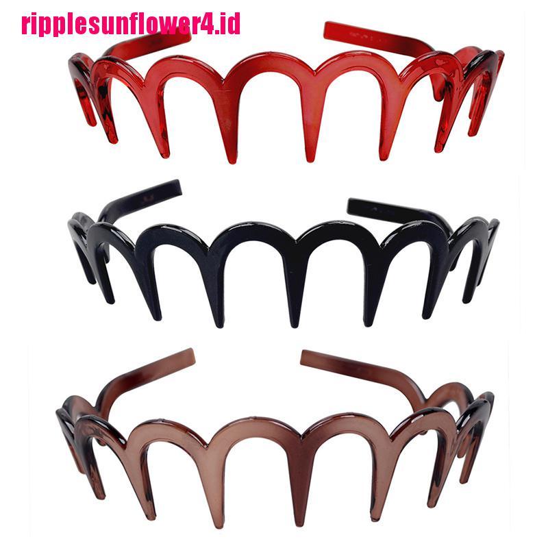 1pc Wig / Rambut Palsu Wanita Model Gelombang Bahan Plastik