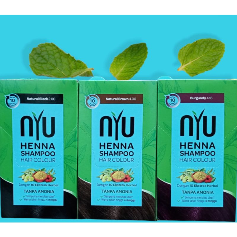 NYU HENNA SHAMPOO HAIR COLOUR BOX