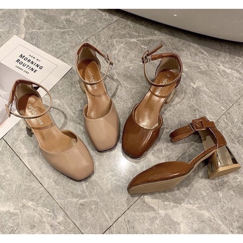 Heels M519 wanita import realpict