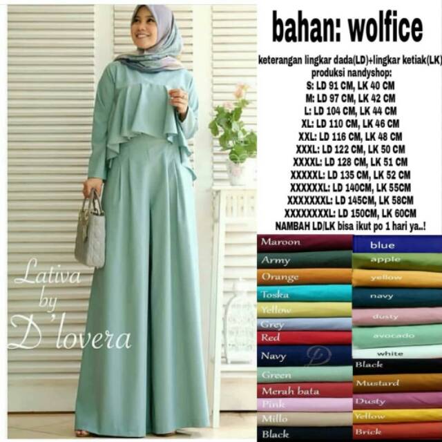 Latifa jumpsuit wanita jumbo bigsize ld 150