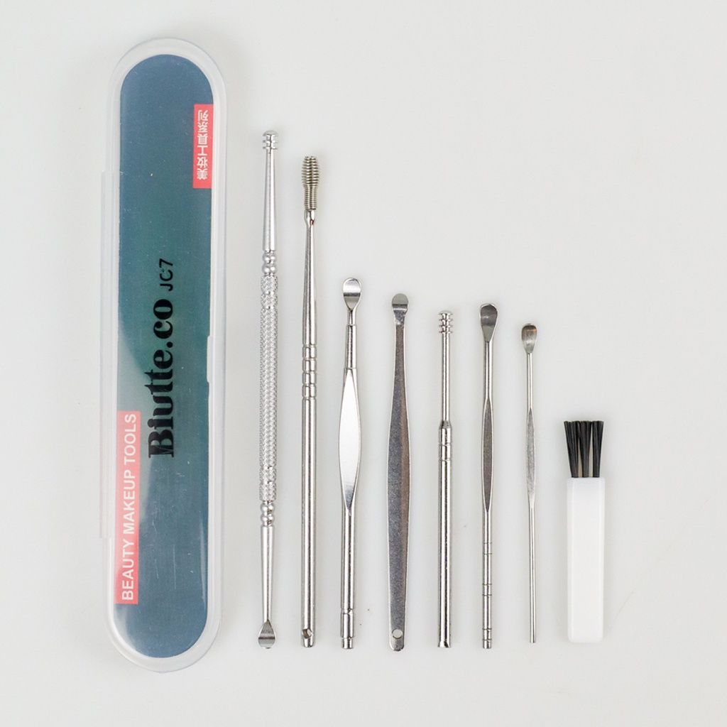 Alat Pembersih Telinga Korek Kuping Ear Wax Picker Stainless Steel Set