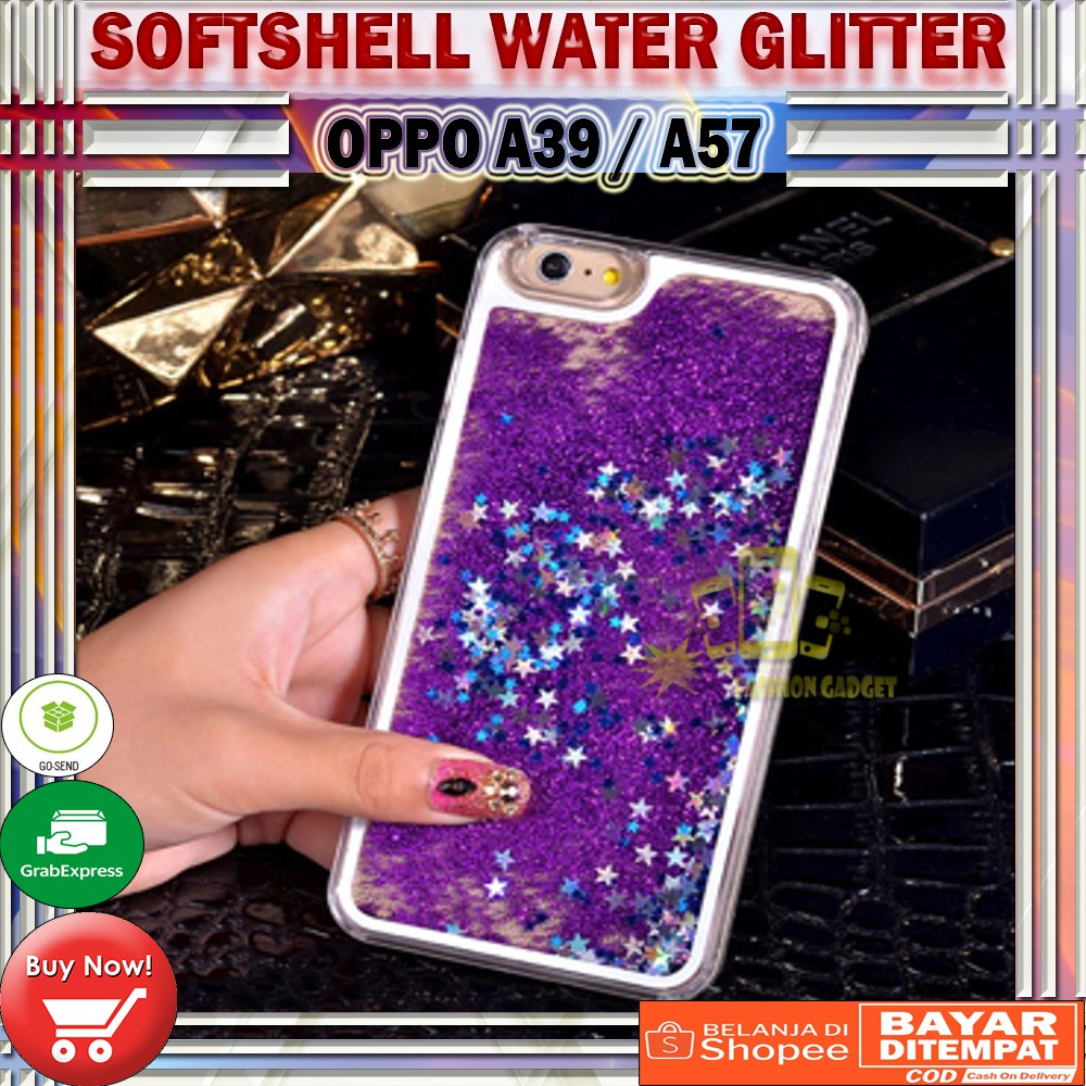 (Random) Silikon Oppo A39 / A57 Water Glitter Auarium Casing / Case / Jelly Case / Silicone Oppo A57