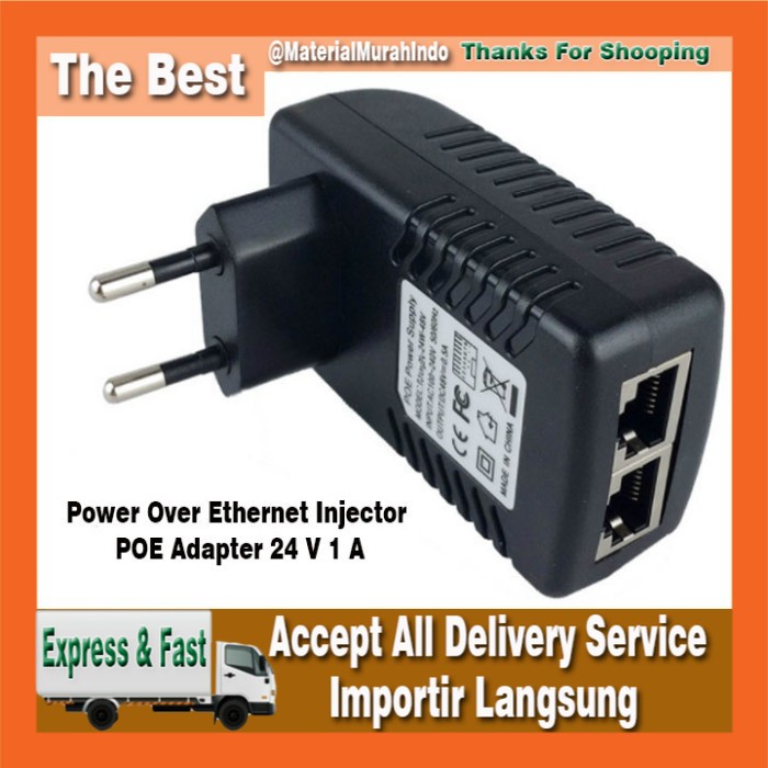 Adaptor POE 24V 1A -POE Adaptor 24V 1A-Adaptor POE Injector For IP