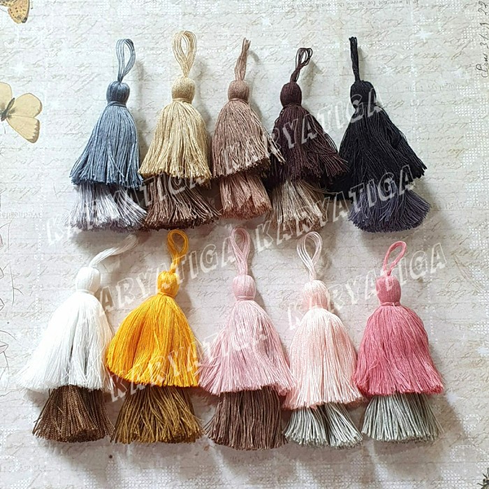 Tasel Rumbai 2 Susun / Tassel 2 Warna (1 pcs)