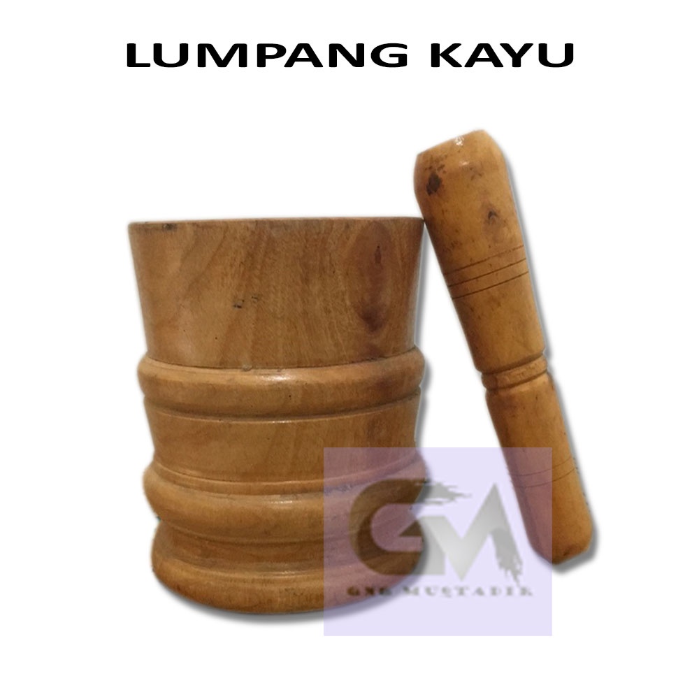 LUMPANG KAYU ALAT PENUMBUK PENGHALUS NUMBU DAN MAKANAN