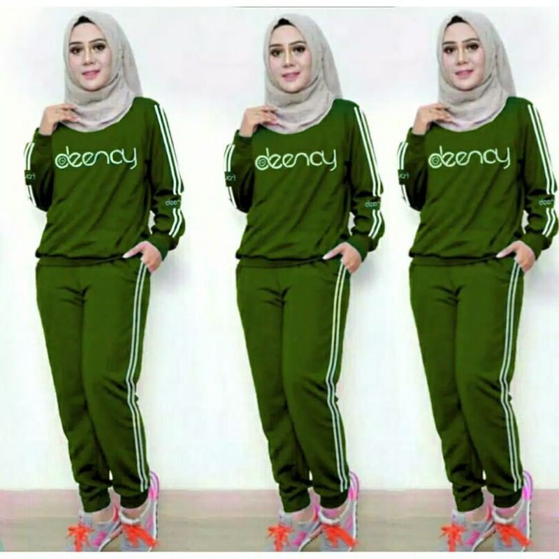 SETELAN WANITA SET DEENAY / DENNCY / STELAN DINDA SETELAN KAOS BABYTERRY TEBAL DAILY SET TRAINING HQ