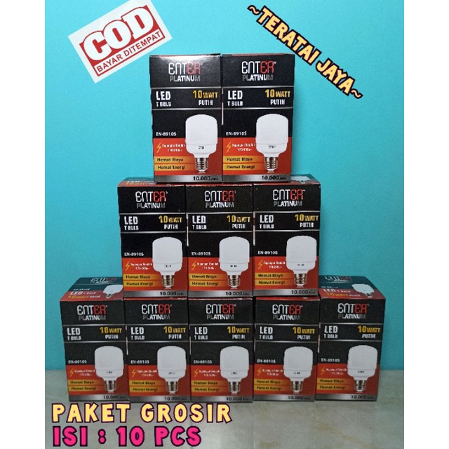 Paket 10 pcs Led capsul ENTER 10 WATT / LAMPU HARGA GROSIR /LED ENTER PLATINUM