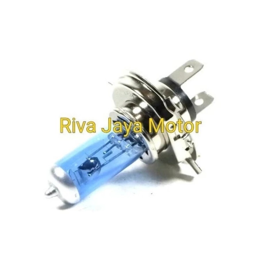 Bohlam Lampu Depan H4 Biru Motor Scoopy New Vixion R15 Cbr Ninja Byson
