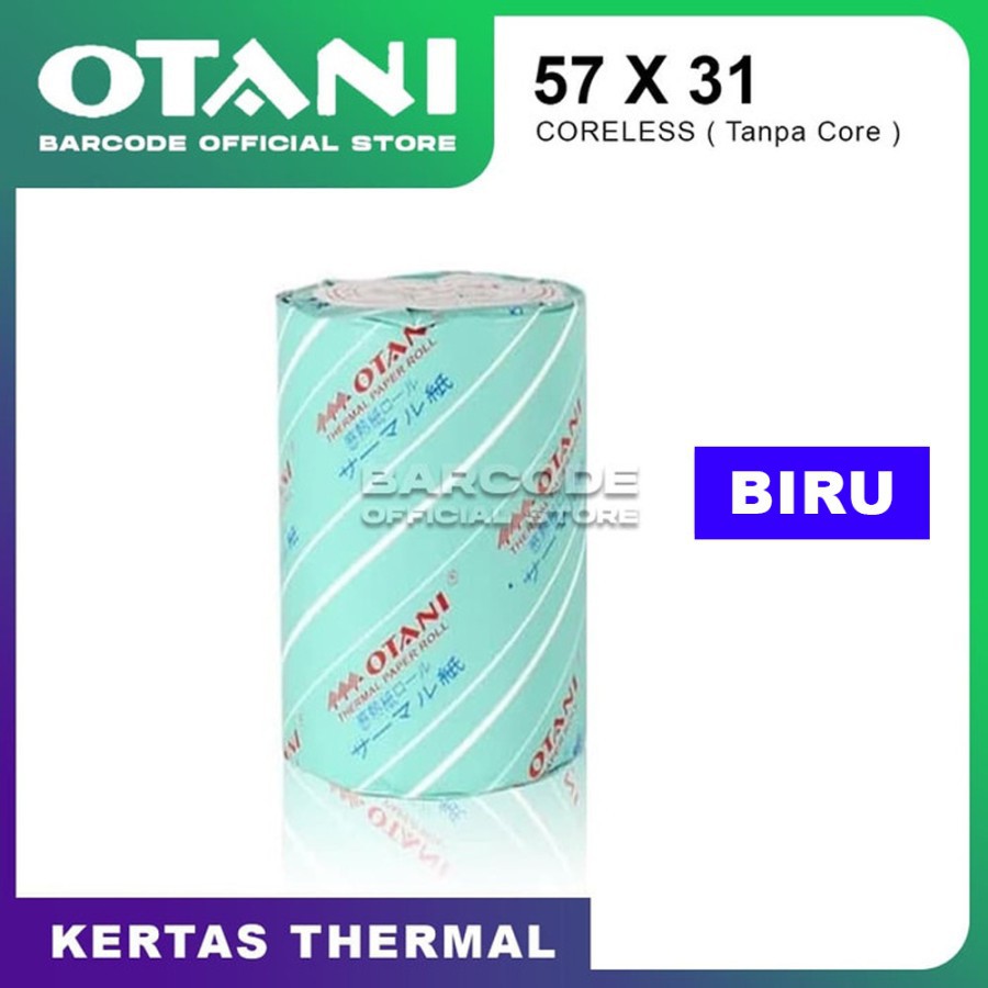 

Thermal Paper Otani 58 x 30 / 58 x 31 Blue Coreless Mobile Printer