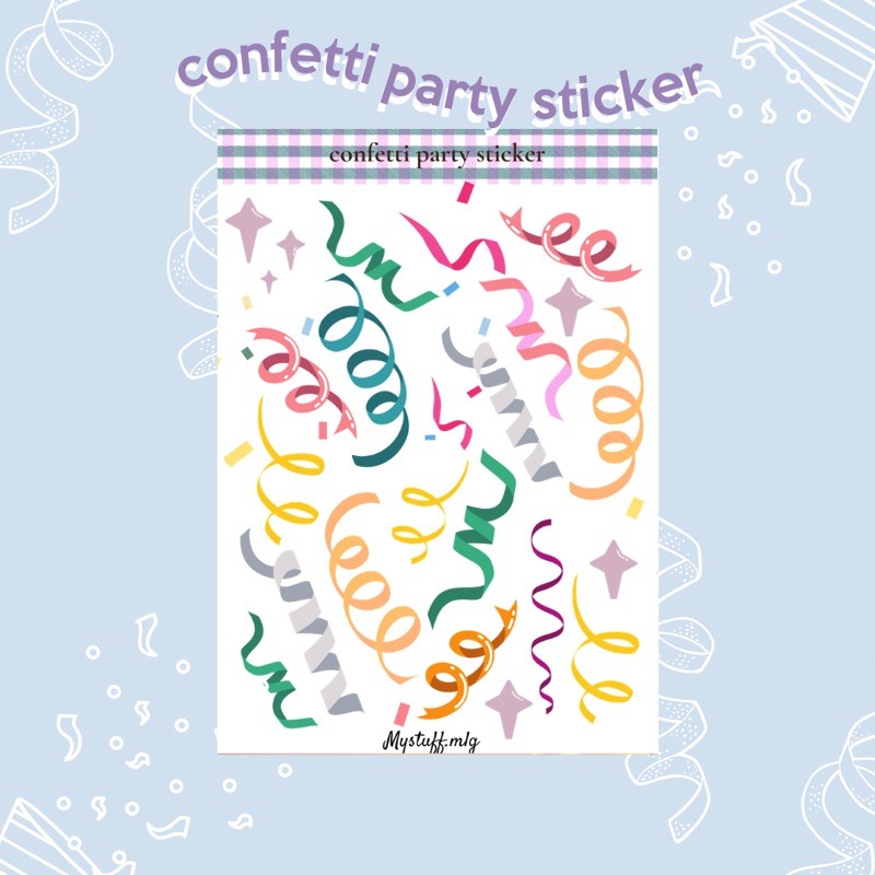 

CONFETTI STICKER KISS CUT UKURAN A6