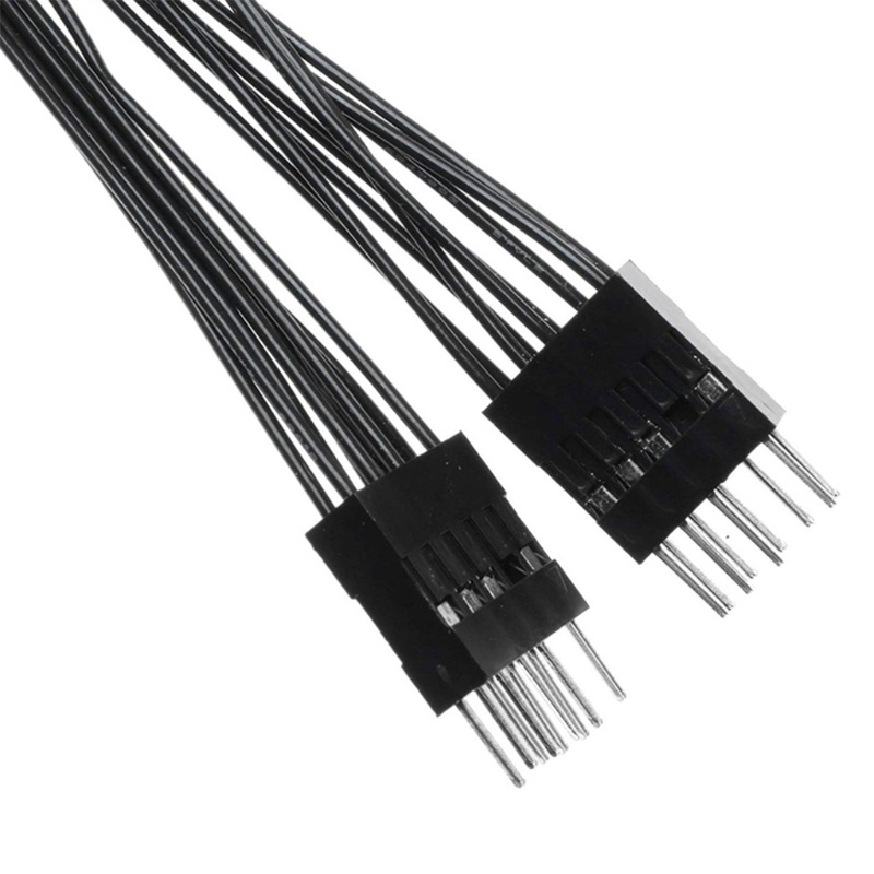 Gro 10cm / 0.39 &quot;9Pin Y Splitter Cable for Computer Motherboard Extension Cable Female to 2 Dual Male Wire