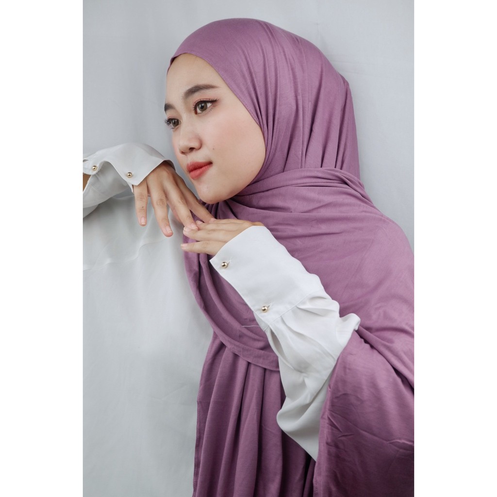PASHMINA INSTAN KAOS /NARA INSTAN-Dusty Purple