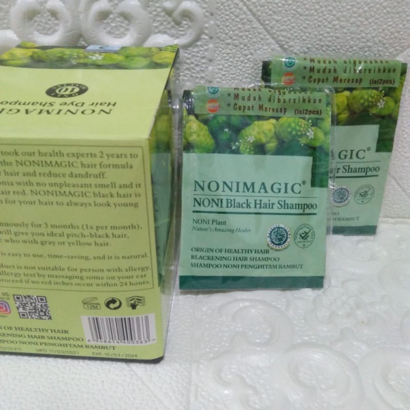 PERSACHET NONI MAGIC BLACK HAIR SHAMPOO 20ML - SHAMPOO PENGHITAM RAMBUT