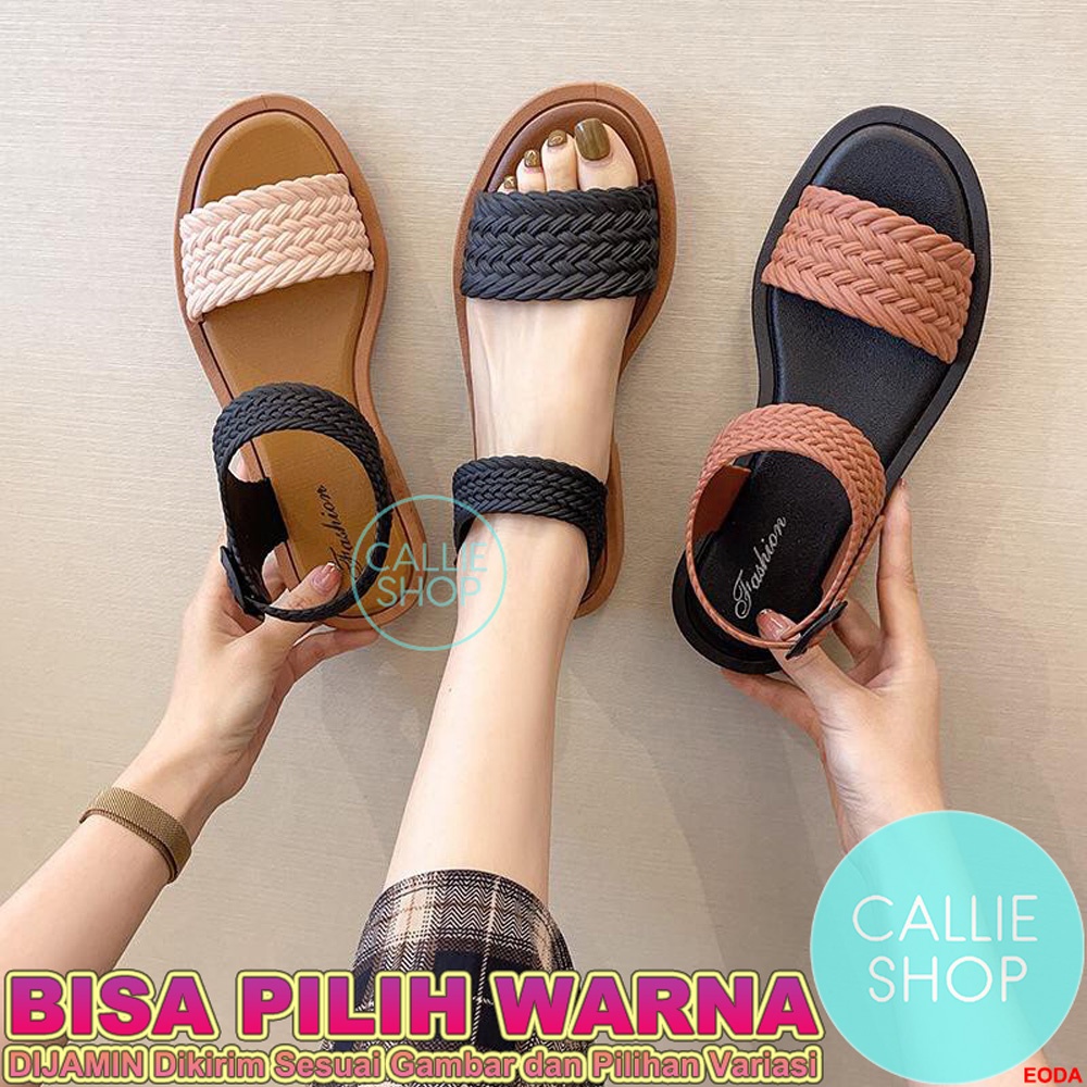 Sandal Wanita Jelly Gladiator Motif Kepang Import 2028-B2 B3 SDKPG