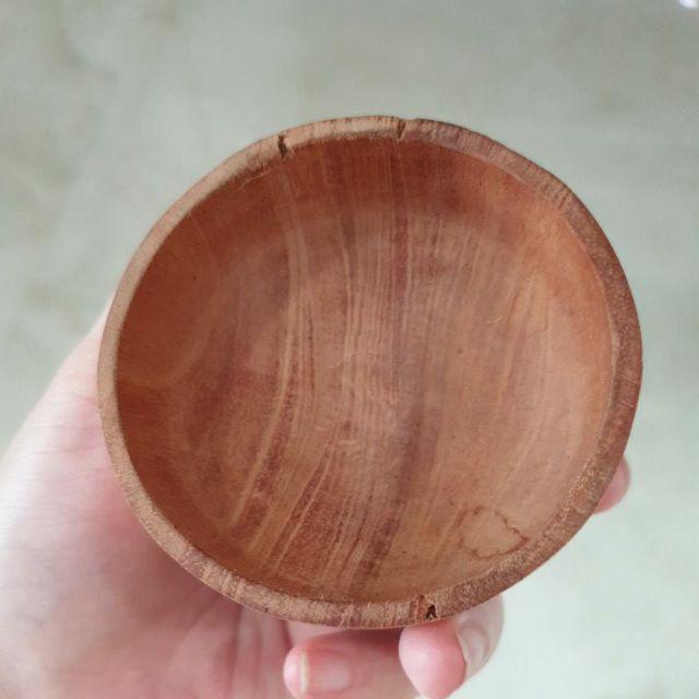 (maho46) Mangkuk Kayu Mahoni D 7cm