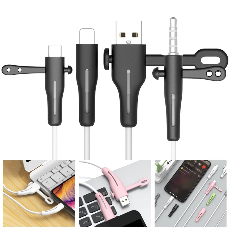 [ 2Pcs/set Soft Silicone USB-A to Lighting Data Line Protector Sleeve ] [ USB Charger Data Cable Protector Sleeve ]