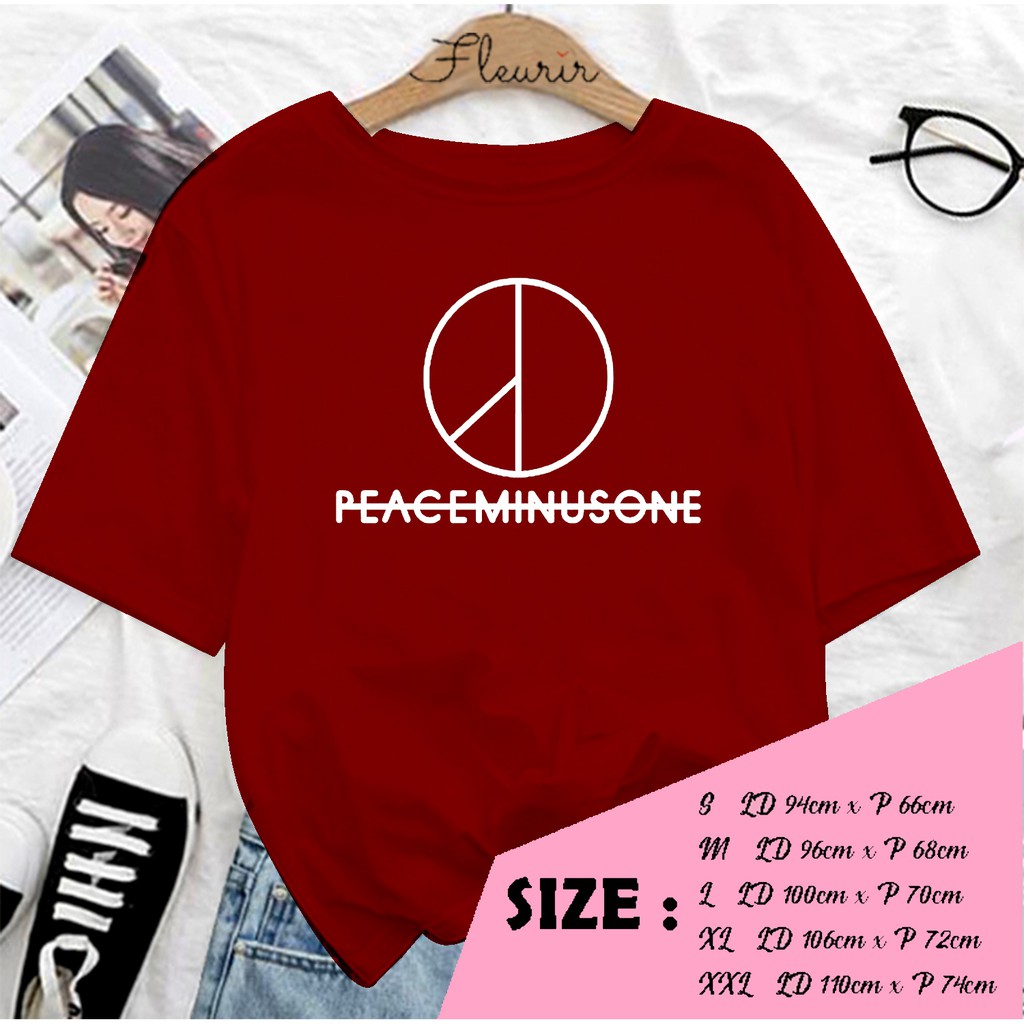 FLEURIR - KAOS PEACEMINUSONE GDRAGON KPOP KATUN KAOS OVERSIZE WANITA DEWASA