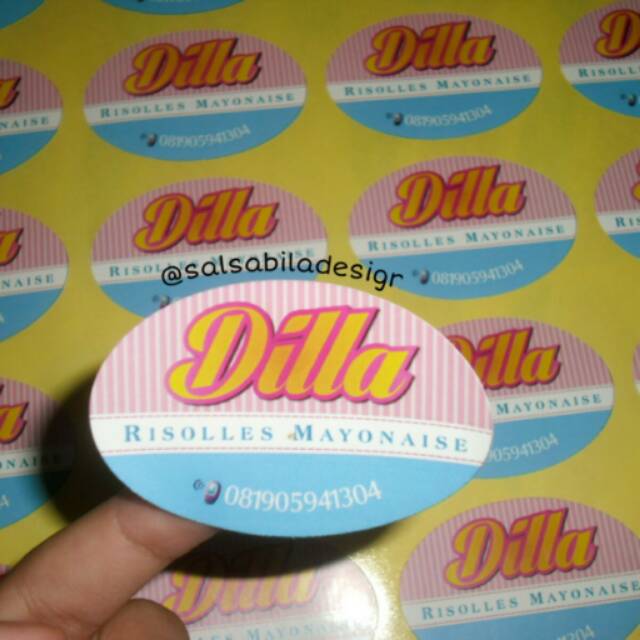 

Label produk / stiker merek / stiker kemasan 6x4 cutting oval
