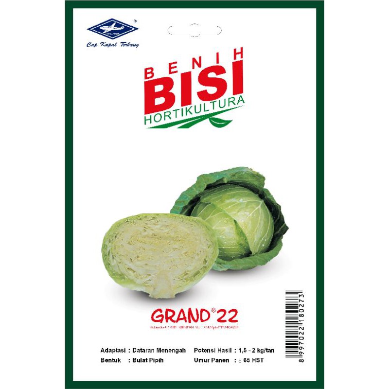 Isi 200 biji Benih Bibit Kol - Kubis GRAND 22