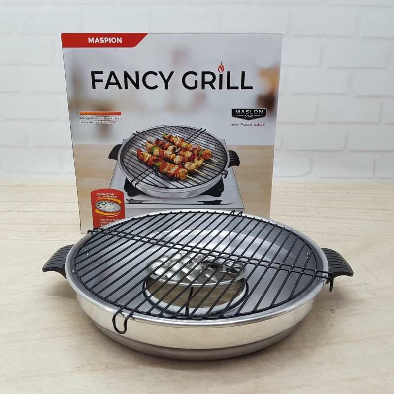 (COD/GRATIS ONGKIR) Fancy Grill maspion 33cm alat bakar panggang kompor serbaguna asli ori